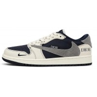 Dior × Travis Scott × Nike Air Jordan 1 Low Navy Blue