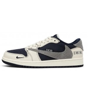 Dior × Travis Scott × Nike Air Jordan 1 Low Navy Blue