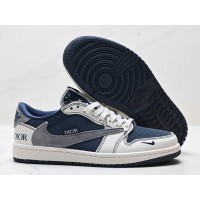 Dior × Travis Scott × Nike Air Jordan 1 Low Navy Blue