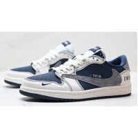 Dior × Travis Scott × Nike Air Jordan 1 Low Navy Blue