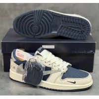 Dior × Travis Scott × Nike Air Jordan 1 Low Navy Blue