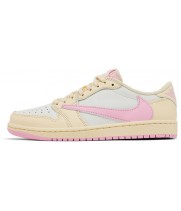 Кроссовки Air Jordan 1 x Travis Scott Low OG Shy Pink