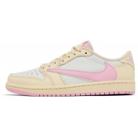 Кроссовки Air Jordan 1 x Travis Scott Low OG Shy Pink