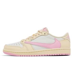 Кроссовки Air Jordan 1 x Travis Scott Low OG Shy Pink