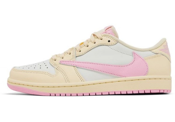 Кроссовки Air Jordan 1 x Travis Scott Low OG Shy Pink