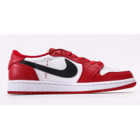 Кроссовки Air Jordan 1 Low Travis Scott Red White Black