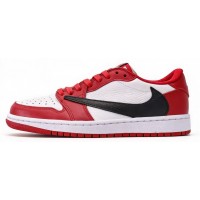 Кроссовки Air Jordan 1 Low Travis Scott Red White Black
