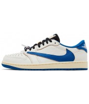 Travis Scott x Fragment Air Jordan 1 Low Sail Military Blue