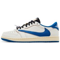 Travis Scott x Fragment Air Jordan 1 Low Sail Military Blue