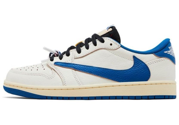 Travis Scott x Fragment Air Jordan 1 Low Sail Military Blue