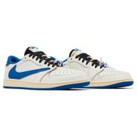 Travis Scott x Fragment Air Jordan 1 Low Sail Military Blue