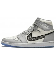 Dior x Air Jordan 1 высокие с мехом