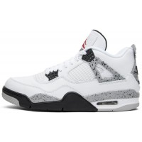 Nike Air Jordan 4 White Cement с мехом