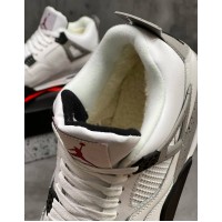 Nike Air Jordan 4 White Cement с мехом