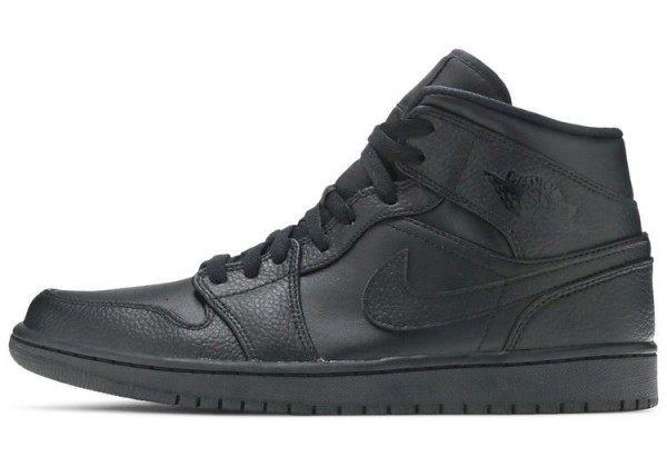 Nike Air Jordan 1 Mid Retro Triple Black зимние