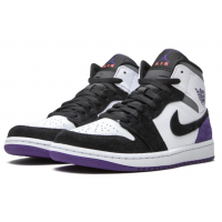 Nike Air Jordan 1 Mid SE Court Purple Suede зимние