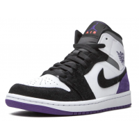 Nike Air Jordan 1 Mid SE Court Purple Suede зимние
