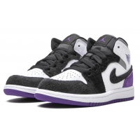 Nike Air Jordan 1 Mid SE Varsity Purple зимние
