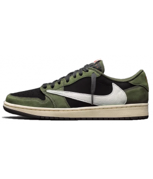 Nike Air Jordan 1 Retro Low Golf Travis Scott Black Olive