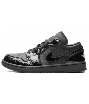 Nike Air Jordan 1 Low Black Croc