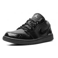 Nike Air Jordan 1 Low Black Croc