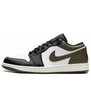 Nike Air Jordan 1 Low Black Toe Medium Olive