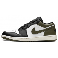 Nike Air Jordan 1 Low Black Toe Medium Olive