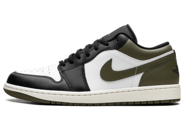 Nike Air Jordan 1 Low Black Toe Medium Olive