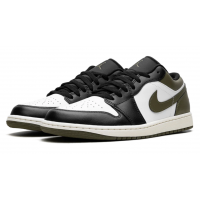 Nike Air Jordan 1 Low Black Toe Medium Olive