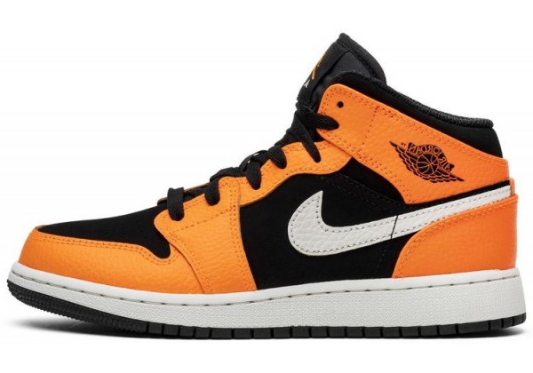 Nike Air Jordan 1 Retro Mid GS Orange Black