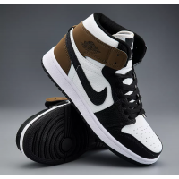 Nike Air Jordan 1 Mid Black White Brown