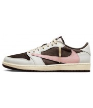 Nike x Travis Scott Air Jordan 1 Low OG Dark Pony Pink Oxford