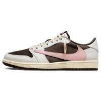 Nike x Travis Scott Air Jordan 1 Low OG Dark Pony Pink Oxford