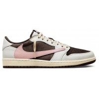 Nike x Travis Scott Air Jordan 1 Low OG Dark Pony Pink Oxford