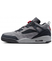 Jordan Spizike Low Anthracite Gym Red