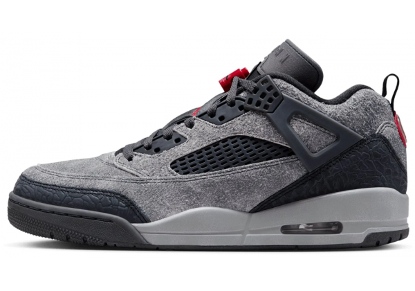 Jordan Spizike Low Anthracite Gym Red