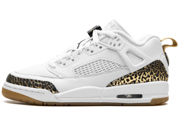 Jordan Spizike Low White Black Metallic Gold