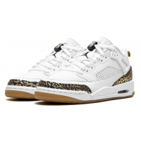 Jordan Spizike Low White Black Metallic Gold