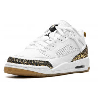 Jordan Spizike Low White Black Metallic Gold