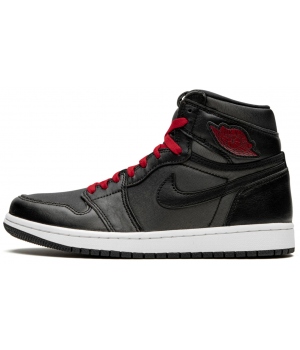 Nike Air Jordan 1 Retro High OG Black Satin Gym Red