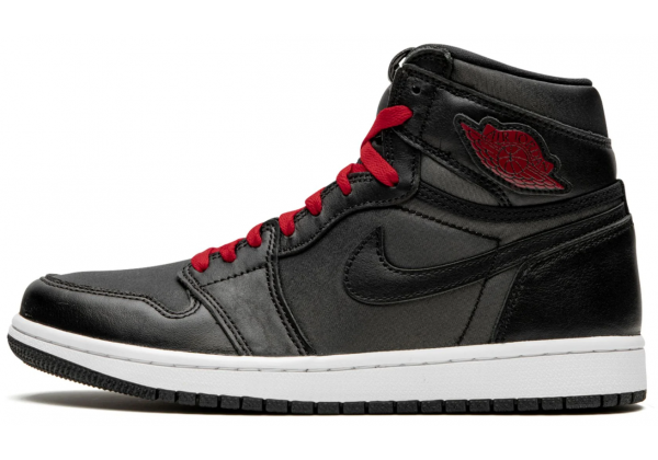 Nike Air Jordan 1 Retro High OG Black Satin Gym Red