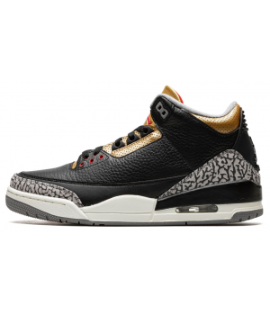 Nike Air Jordan 3 MNS Black Cement Gold