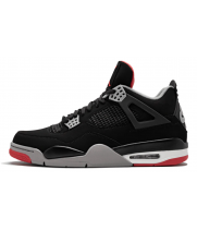 Nike Air Jordan IV 4 Retro Black Cement с мехом