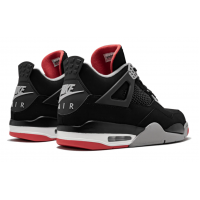 Nike Air Jordan IV 4 Retro Black Cement с мехом