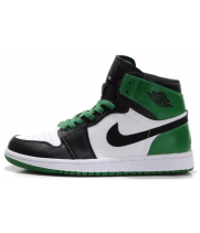 Nike Air Jordan 1 Retro Green Black White с мехом