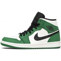 Кроссовки Nike Air Jordan 1 High Retro Green White зимние