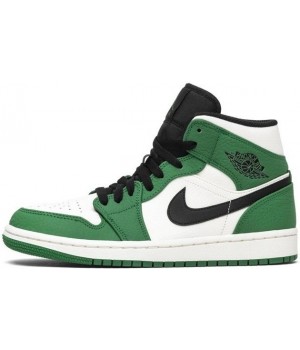 Кроссовки Nike Air Jordan 1 High Retro Green White зимние