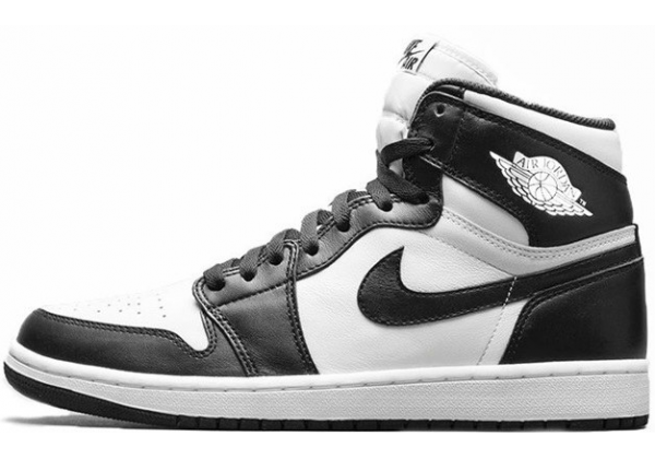 Nike Air Jordan 1 High Black White с мехом
