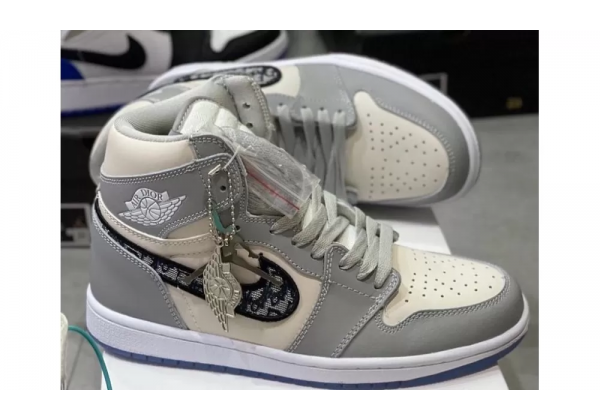 Кроссовки Nike Dior Air Jordan серые зимние купить в Москве