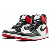 Nike Air Jordan 1 High Satin Black Toe с мехом